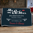 
	Mr &#038; Mrs With Name And Family Name Custom Blanket
