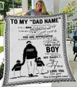 Custom Blanket To My Dad Personalized Name & Year Blanket - Fleece Blanket