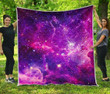 Purple Bursting Galaxy Space Hur Quilt