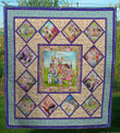 Colorful Puppy Dogs Quilt Cugap