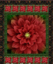 Pinwheel Red Flower Quilt Tuemi