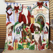 Border Collie Christmas Doghouse Quilt Cihzm