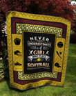 Girls Who Play Softball Quilt Cituc