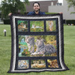 Tiger Blanket - Tiger Family Are Lying By The Spring Stream Quilt Blanket - Birthday Gifts For Husband From Wife Unique