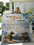 You'Ll Always Be My Baby Boy Dad To Son Fleece Quilt
