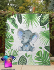 Baby Elephant Tropical Quilt