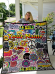 Hippie Personalize Custom Name Quilt