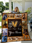 Love Horse Personalize Custom Name Quilt