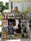 Love Cows Farmer Personalize Custom Name Quilt