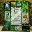 To My Wife, Happy St Patrick'S Day Quilt 