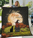 Thevitic™ Halloween Witch & Black Cat Quilt 04309