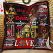 Firefighter Dad In My Heart Quilt
