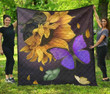 Butterfly Sunflower Premium Th1207 Quilt