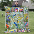 Lovely Bird Throw Blanket - I Am Always With You Quilt Blanket - Spring Gift For Girlfriend