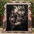 Three Wolves Howling At The Moon Quilt Ll