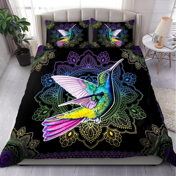 FamilyGater Home Set - Hawaii HummingBird Mandala Bedding Set - AH - J2