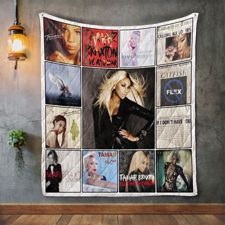 Tamar Braxton Album Covers Quilt Blanket
