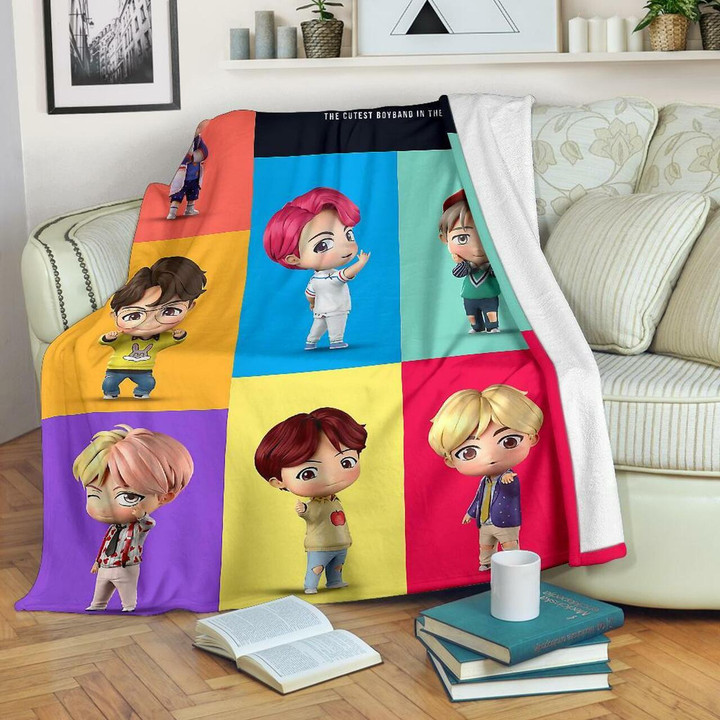 Bts Cute Premium Blanket Bedding Sets Duvet Covers Comforter Sets Large Size 60x80 Inches Blanket1684