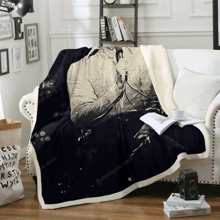 Neil Diamond Art 8 - Music Artist Art For Fans Sherpa Fleece Blanket