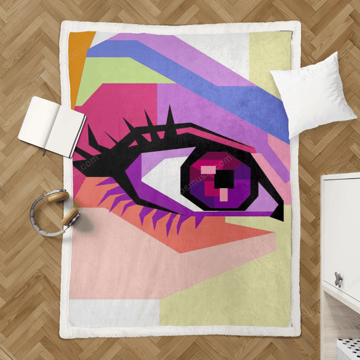 Eye 017 Pop Art - Eye Pop Art Sherpa Fleece Blanket