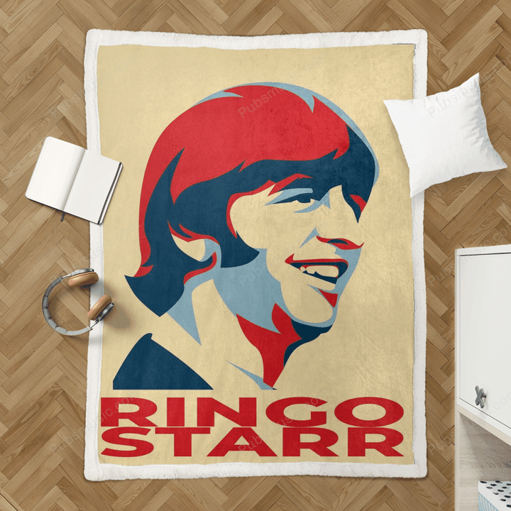 Ringo Starr Hope Style - Pop Art Legend Sherpa Fleece Blanket