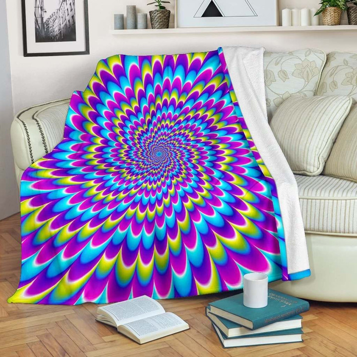 Abstract Dizzy Moving Optical Illusion Cl16100005Mdf Sherpa Fleece Blanket
