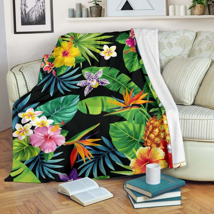 Aloha Hawaiian Tropical Cl16100025Mdf Sherpa Fleece Blanket