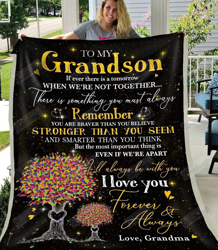 Grandson Grandma If Ever There Is A Tomorrow Gs-Cl-Ld1111 Fleece Blanket