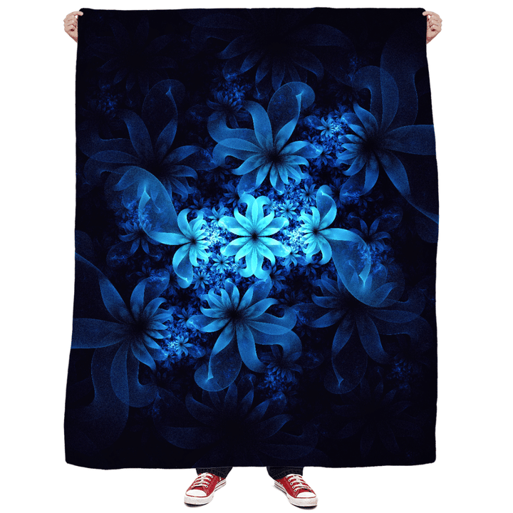 Luminous Flowers - Fleece Blanket