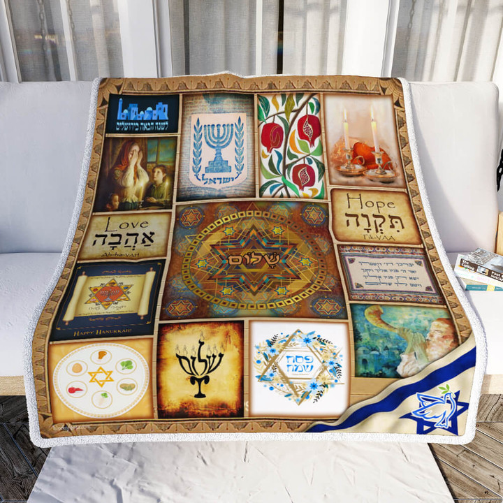 Beautiful Jewish Culture Sofa Throw Blanket 