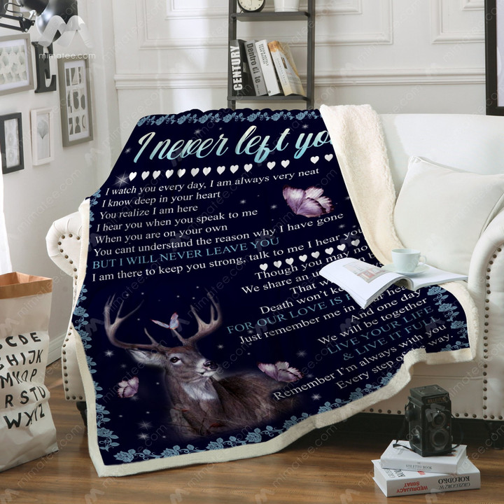 Valentine'S Day Blanket Gifts For Him And Her I Never Left You Cozy Fleece Blanket, Sherpa Blanket