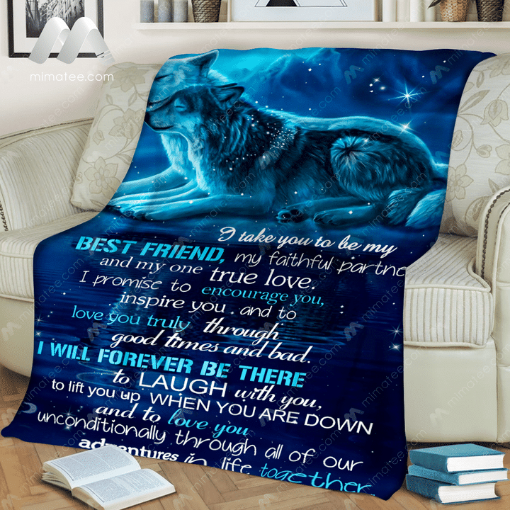 Valentine'S Day Blanket Gifts For Him And Her I Take You To Be My Best Friend Cozy Fleece Blanket, Sherpa Blanket