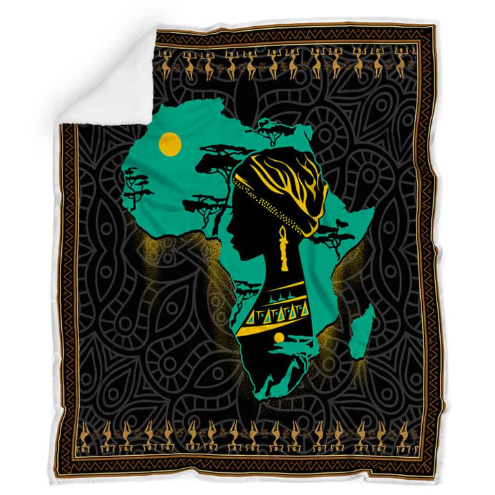 Black Girl Map - Blanket R167 