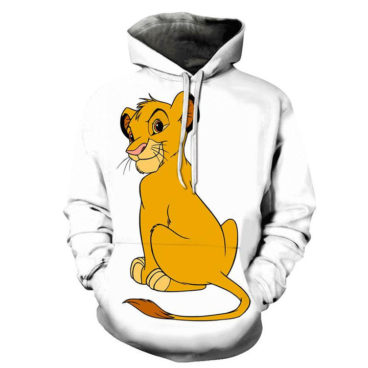 Naughty Simba Cartoon 3D - Sweatshirt, Hoodie, Pullover