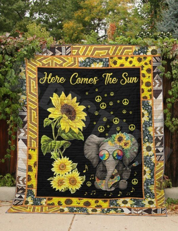 Hippie Here Comes The Sun Quilt Tubft