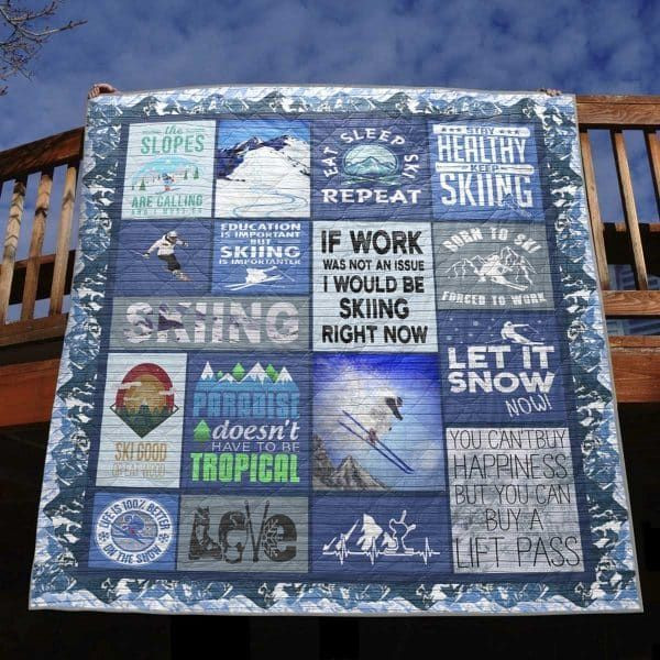 Skiing Quilt Cupqk