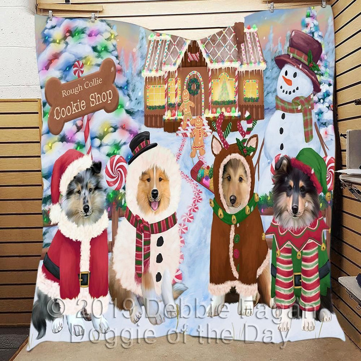 Rough Collie Gingerbread House All Quilt Cilmc