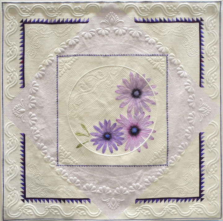 Purple Daisy Flower Quilt Cuekk