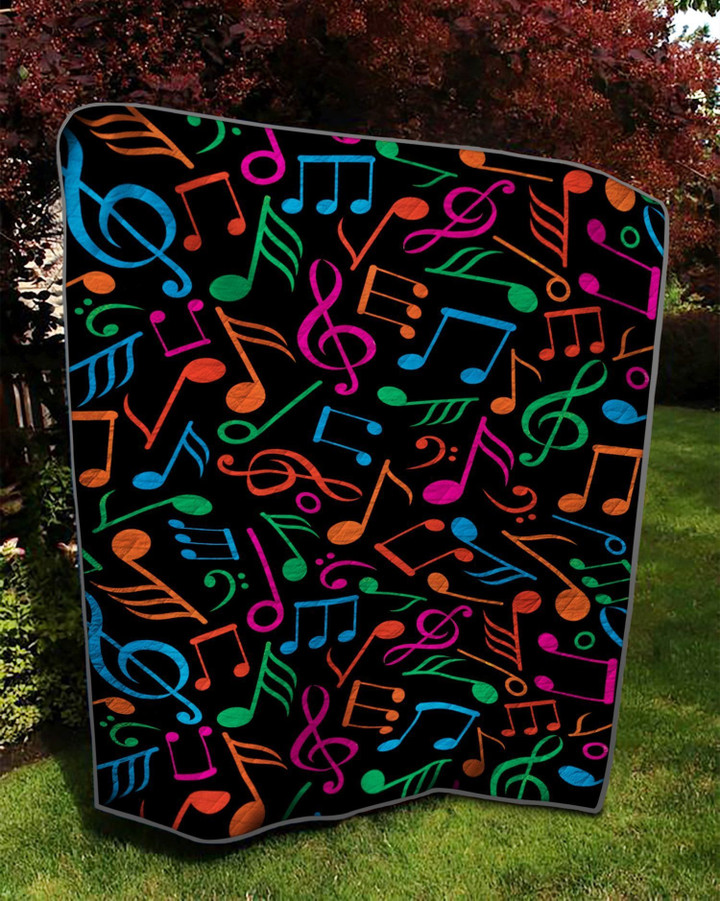 Colorful Music Note Quilt Cibic