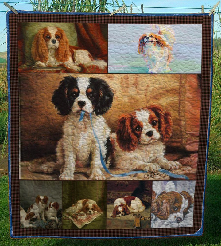 Cavalier King Charles Spaniel Dog Quilt Tubxq