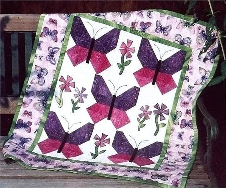 Pink And Purple Butterfly Quilt Tuftt