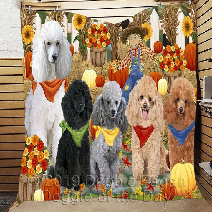Poodles Fall All Quilt Cilhq