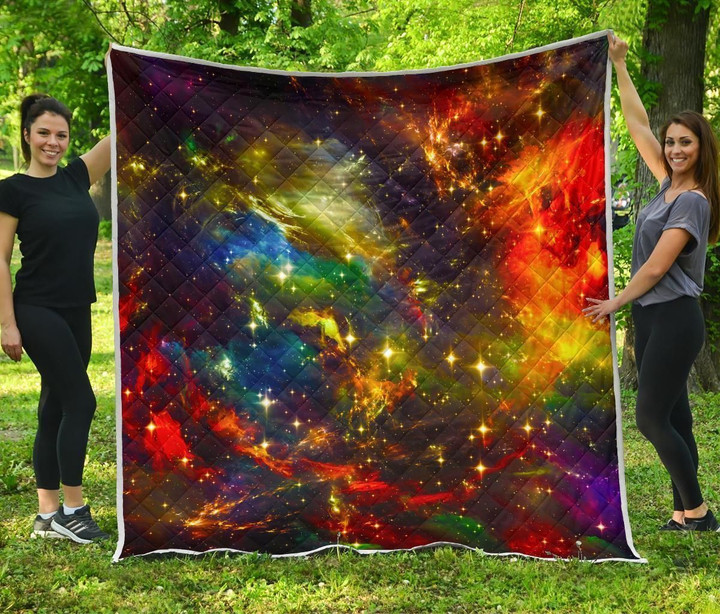 Colorful Universe Galaxy Space Quilt Cifir
