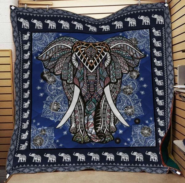 Elephant Mandala Quilt Cupjy