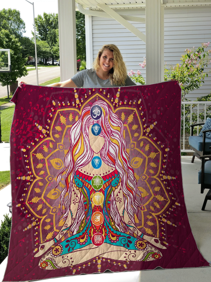 Chakra Yoga Printed Quilt