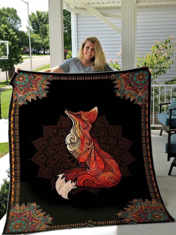 Fox Mandala Style Beautiful Art Quilt