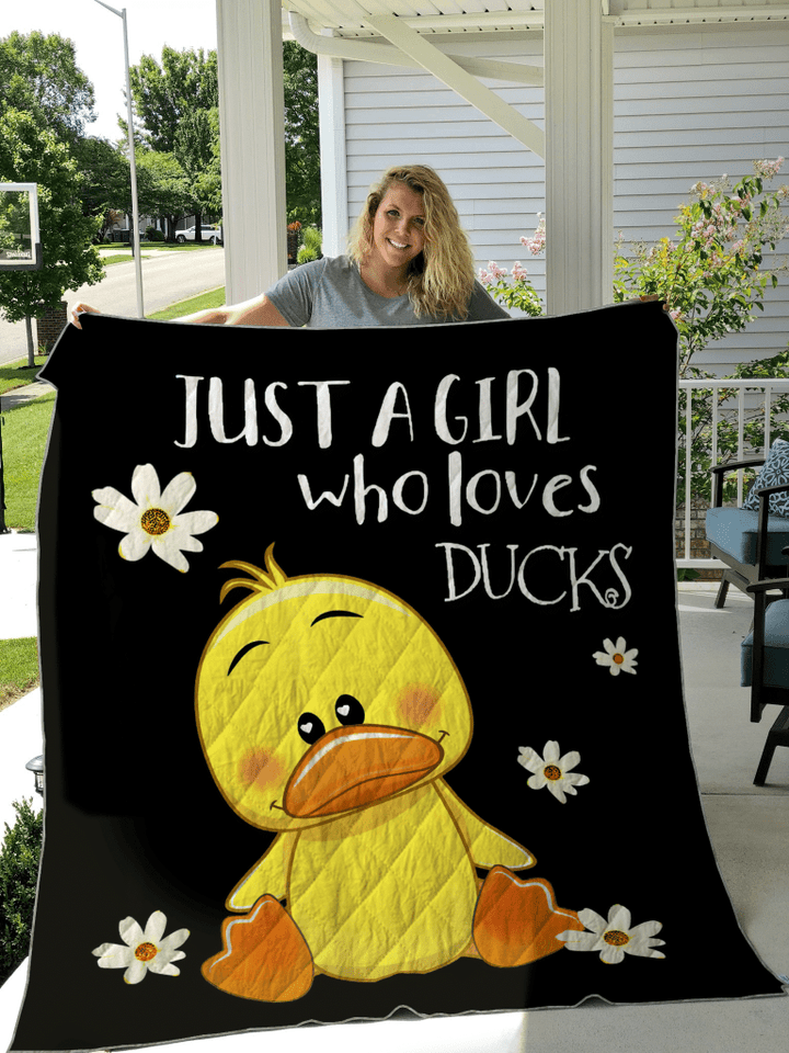 Just A Girl Who Loves Ducks Quilt