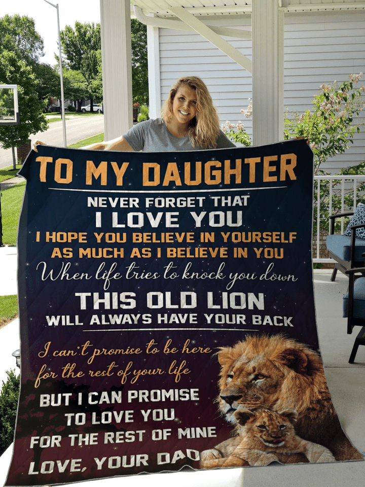 Lion King To My Daughter Love From Dad Quilt