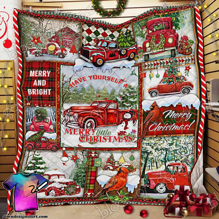 Have Yourself A Merry Little Christmas Red Truck Christmas Quilt