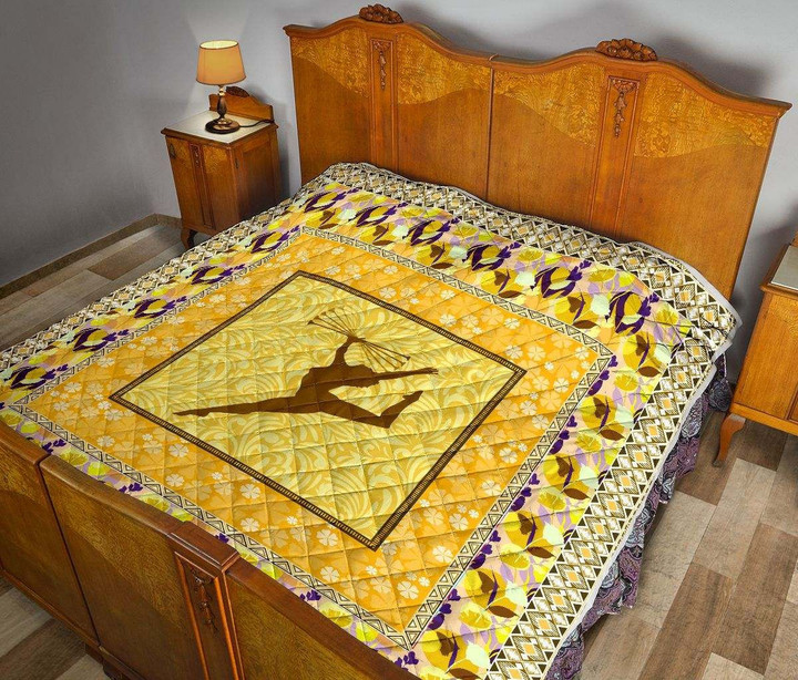 Twirling Yellow Flower Quilt Kd Dhc281110953Dd